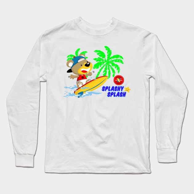 Splashy Splash ABDL PUPPY dog surfing - age play Long Sleeve T-Shirt by NaughtyBoyz